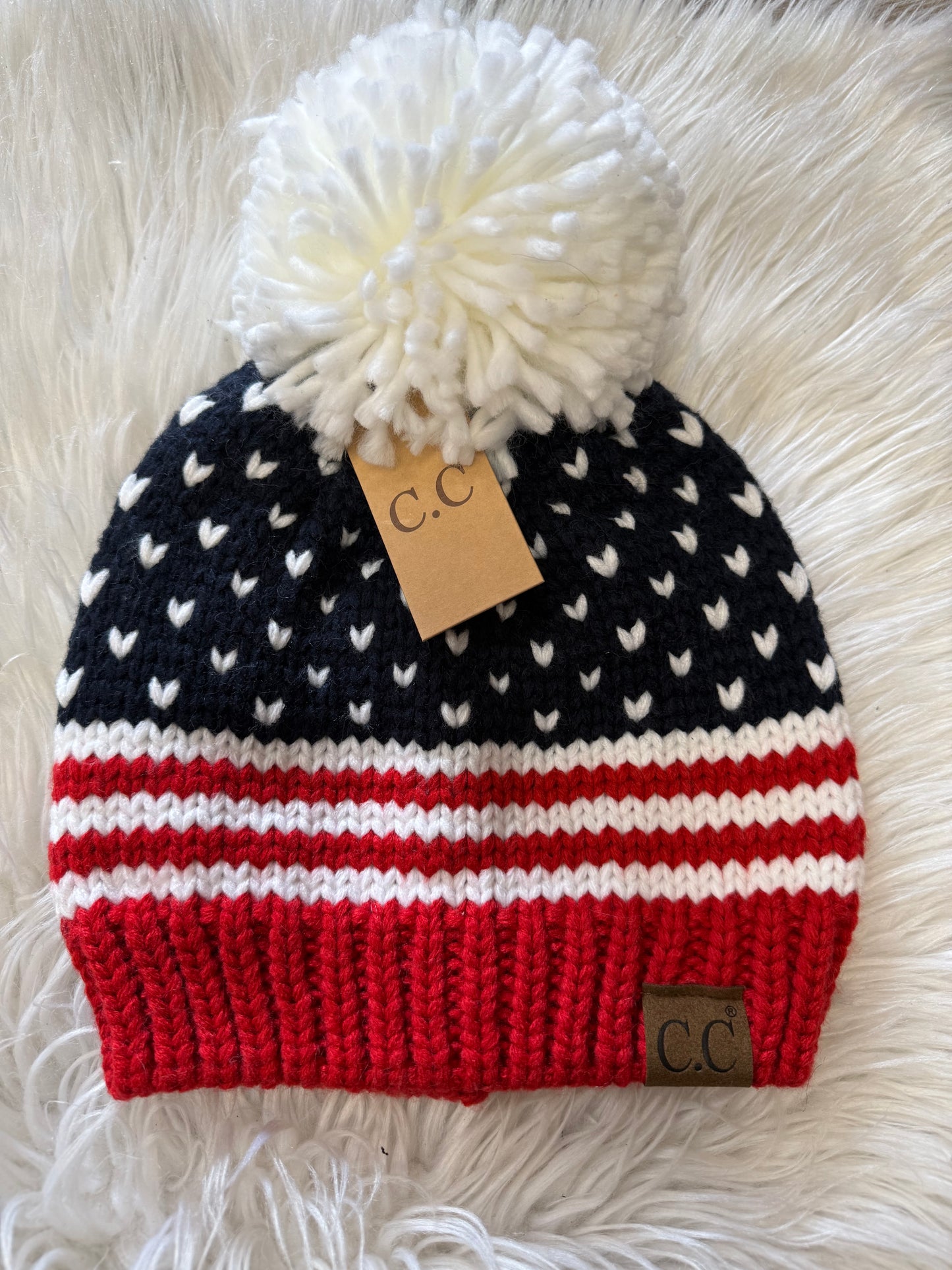 C.C American Beanie With Pom