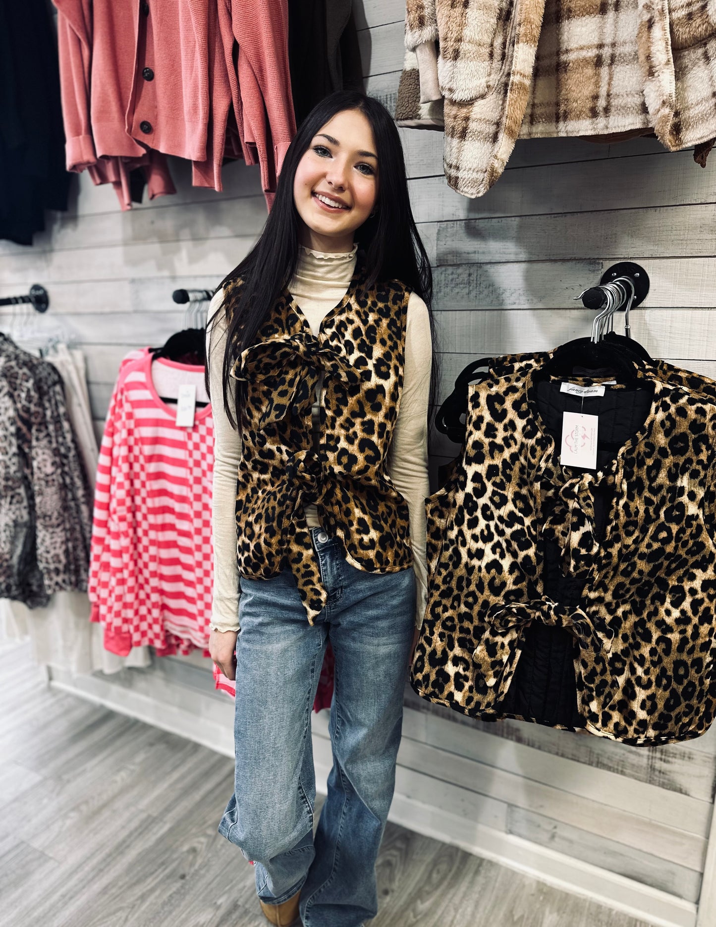 Leopard Quilted Vest