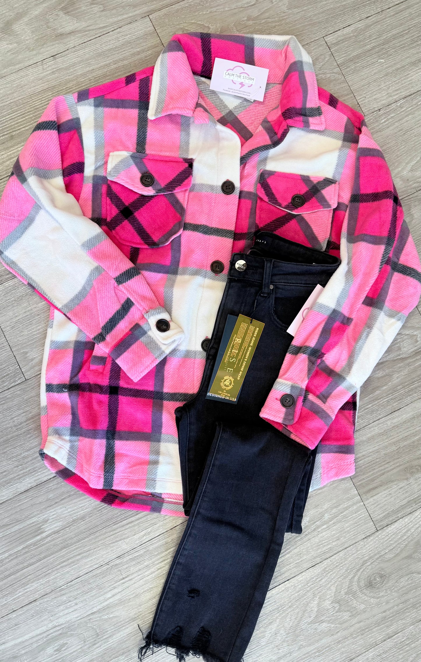 Pink Plaid Shacket