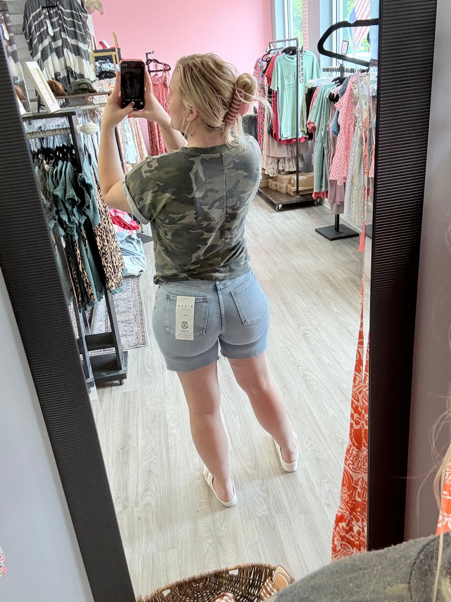 Risen Tummy Control Mom Jeans