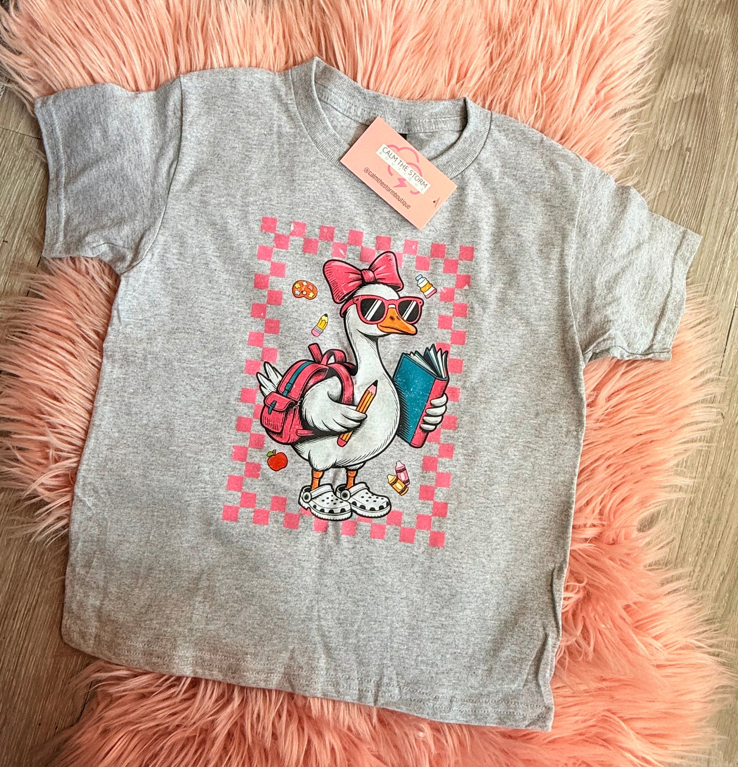 Kids Gray Goose Back to School Tee