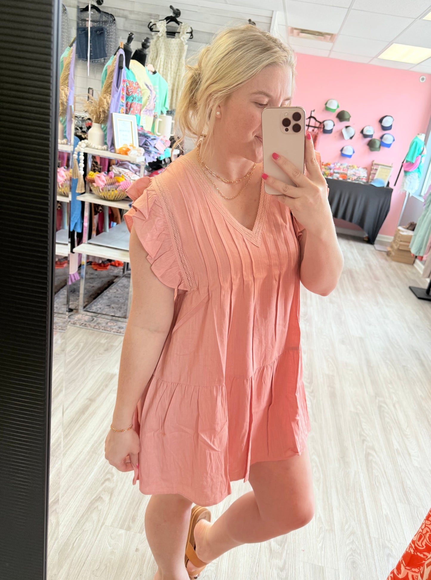 Flutter Sleeve Baby Doll Dress
