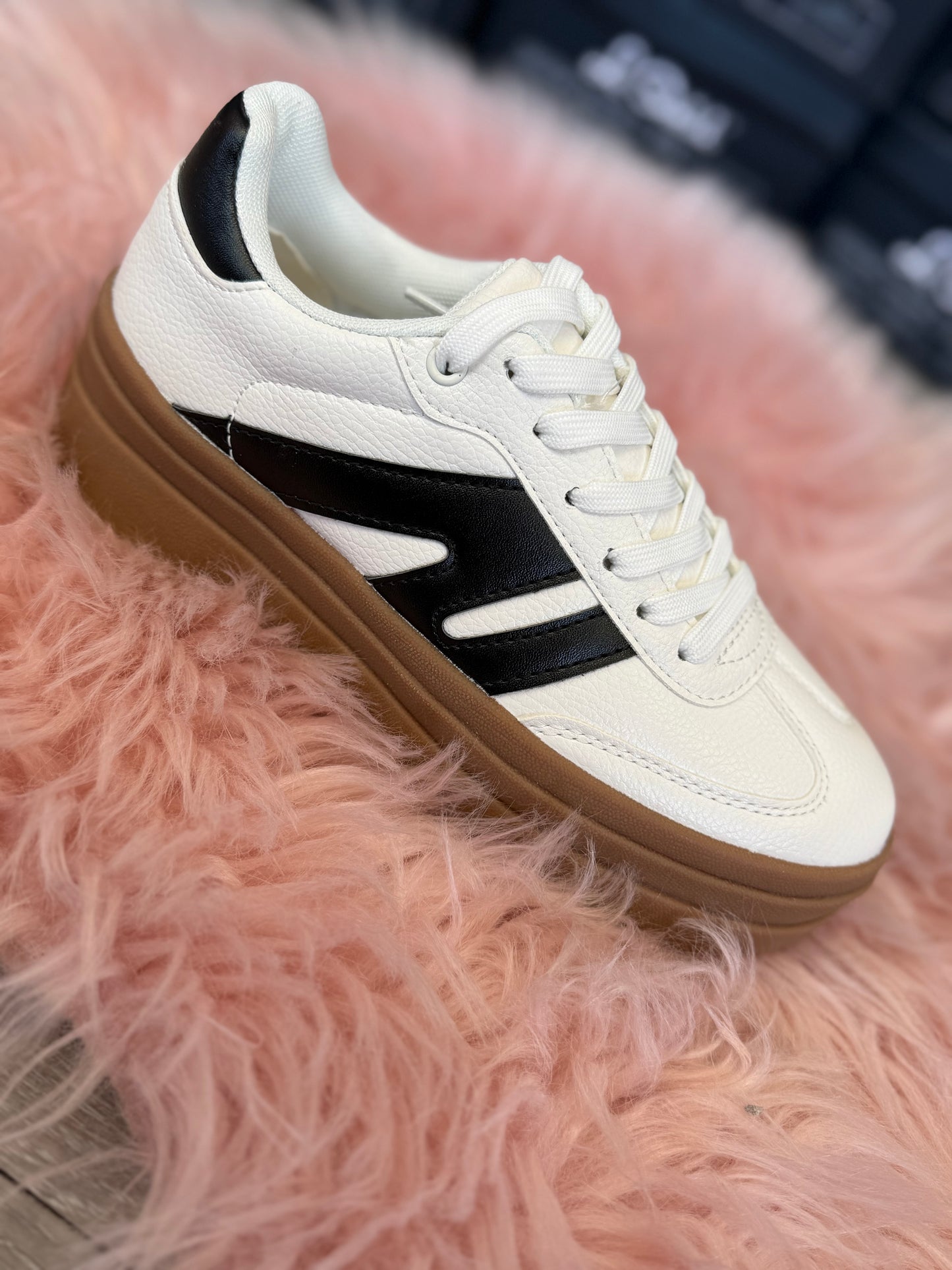 Black & White Platform Sneakers