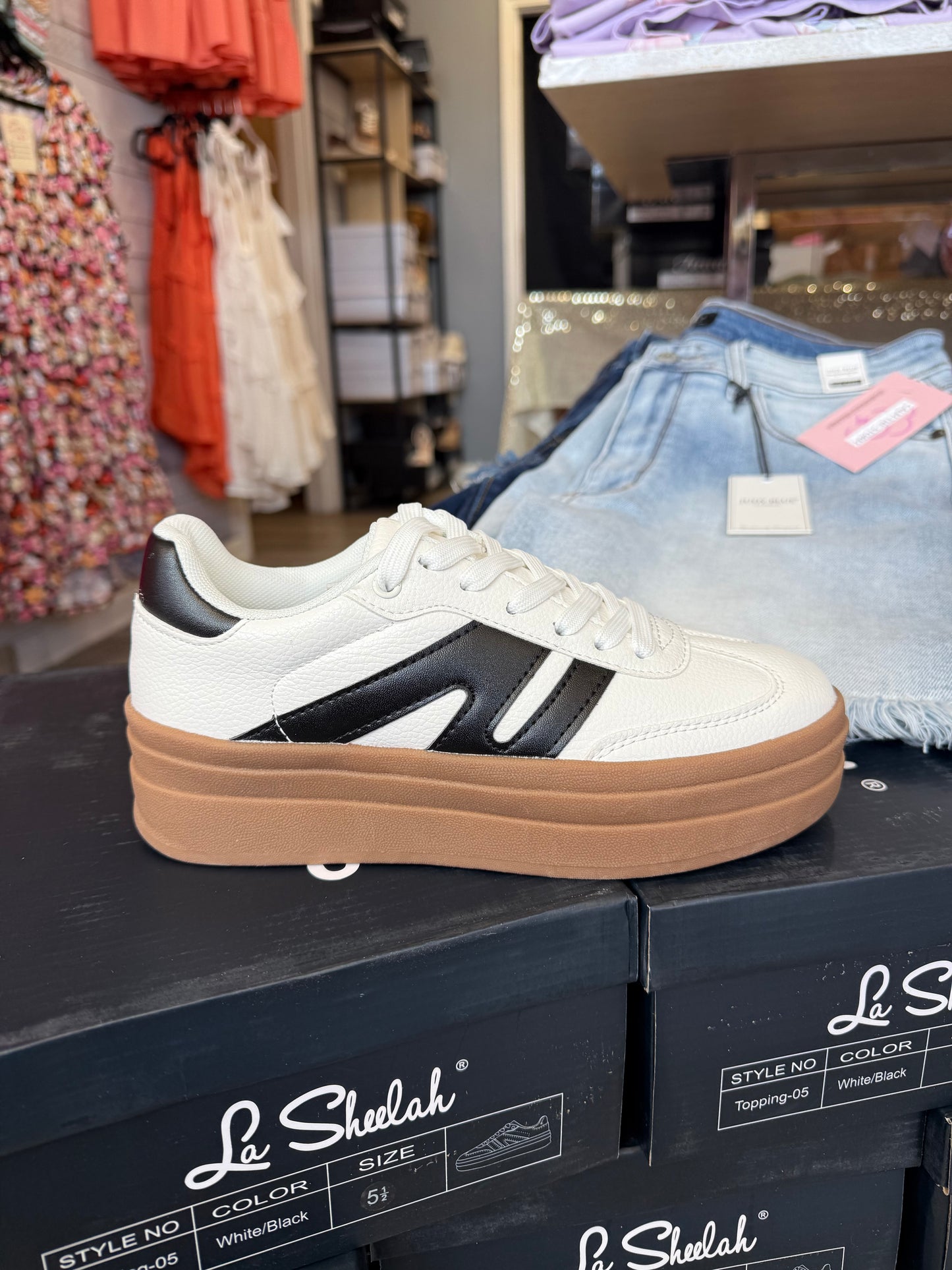 Black & White Platform Sneakers