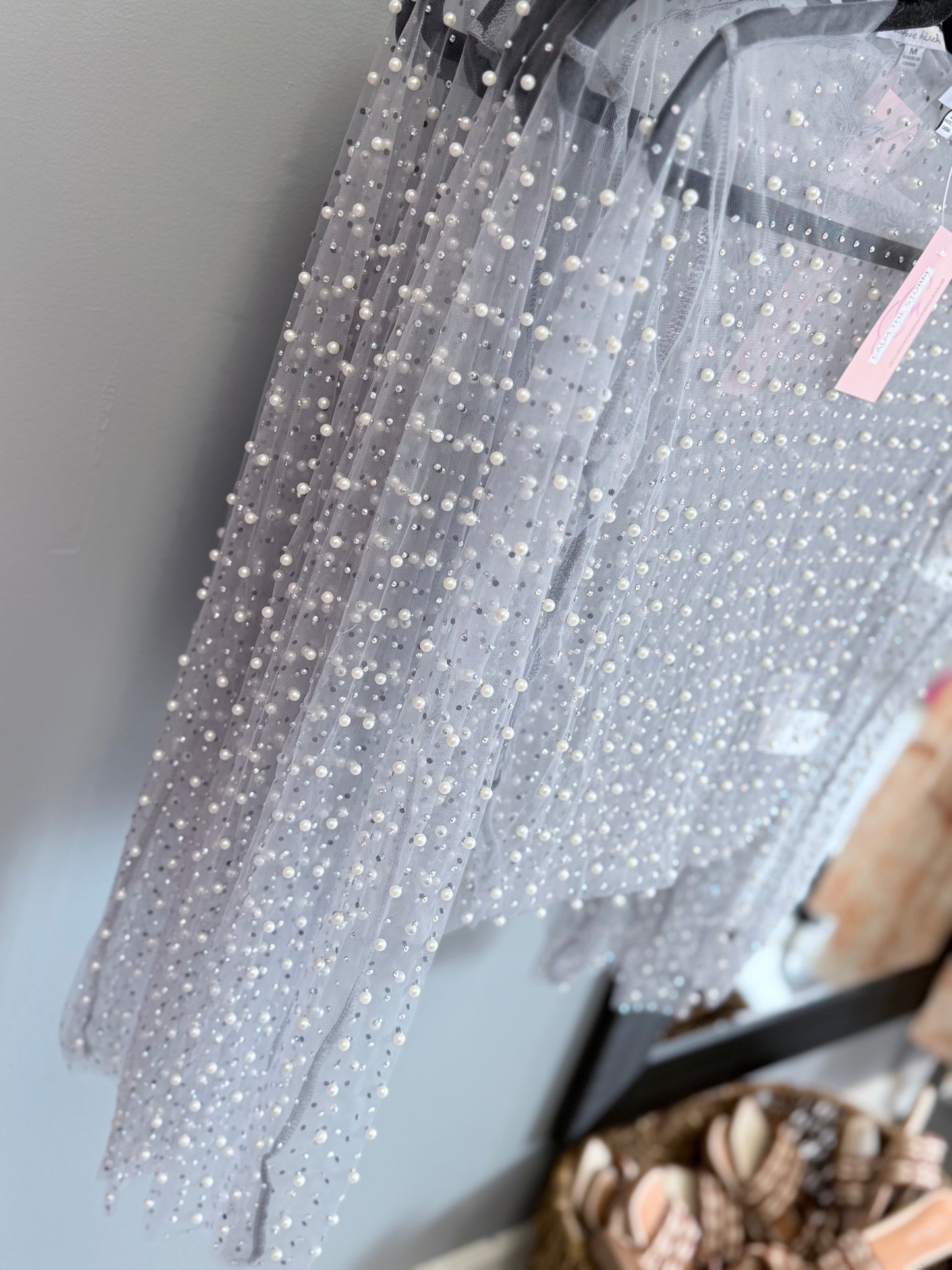 Pearl & Rhinestone Layering Top