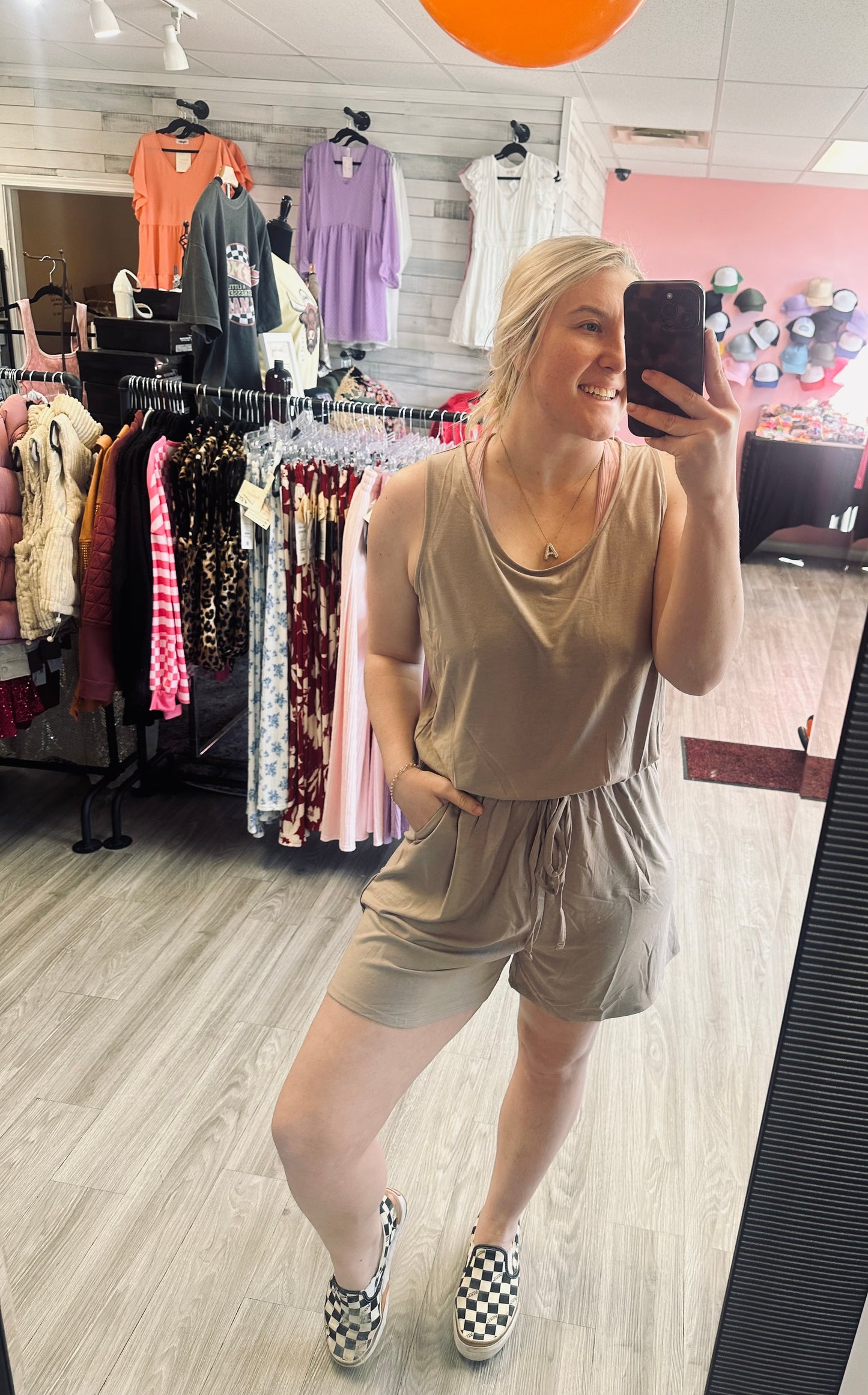 Curvy Drawstring Romper