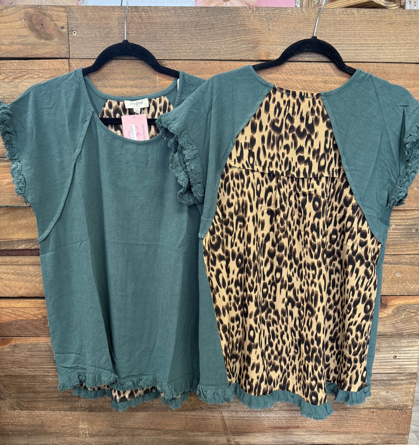 Raw Hem Leopard Top