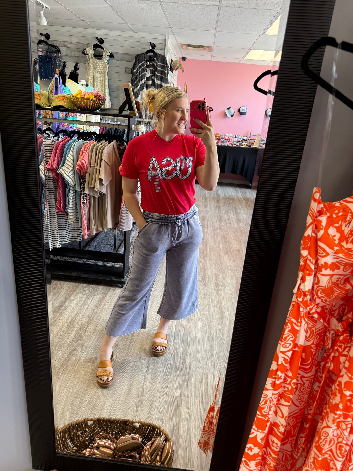Wide Leg Capri Pants