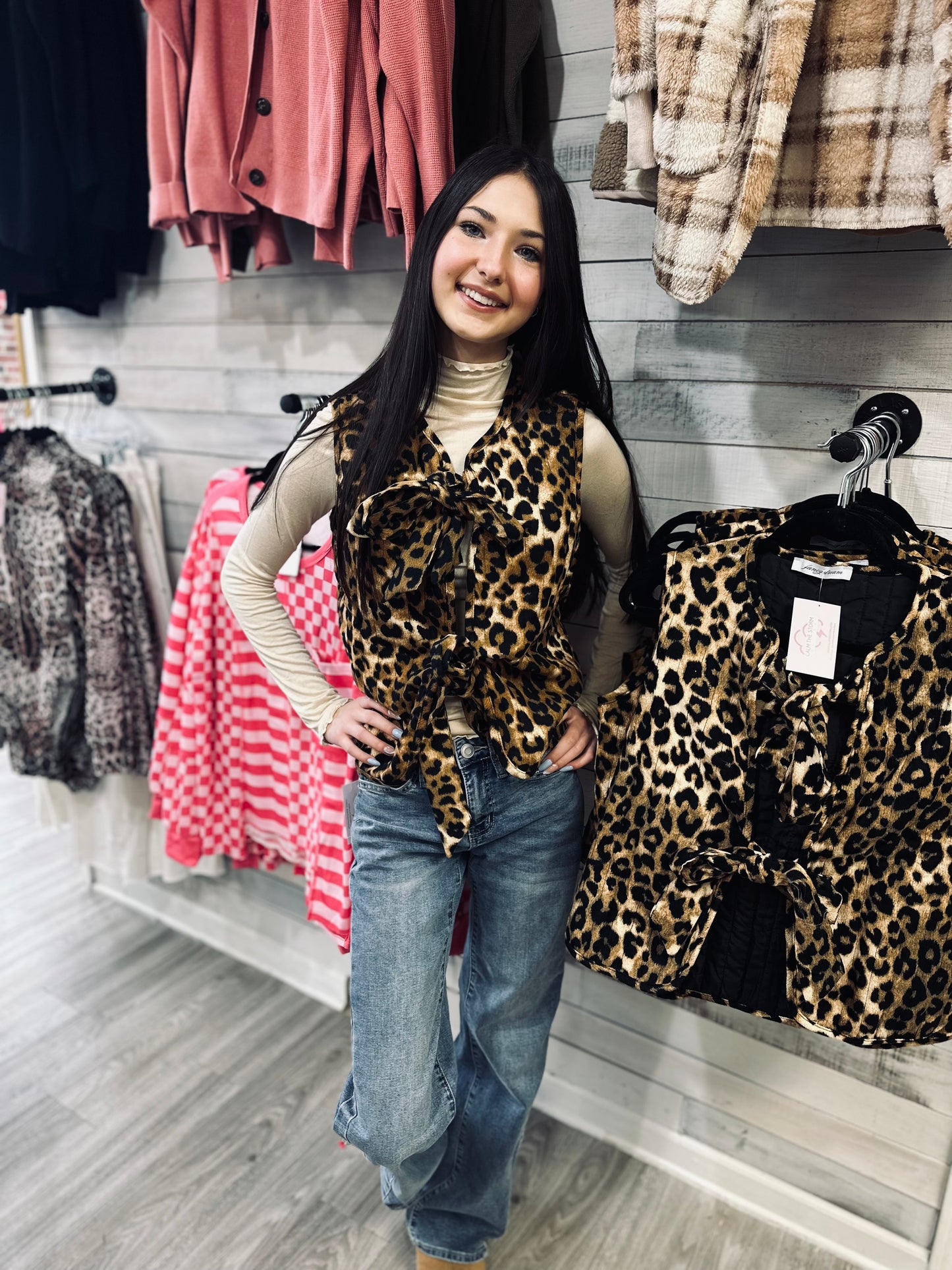 Leopard Quilted Vest