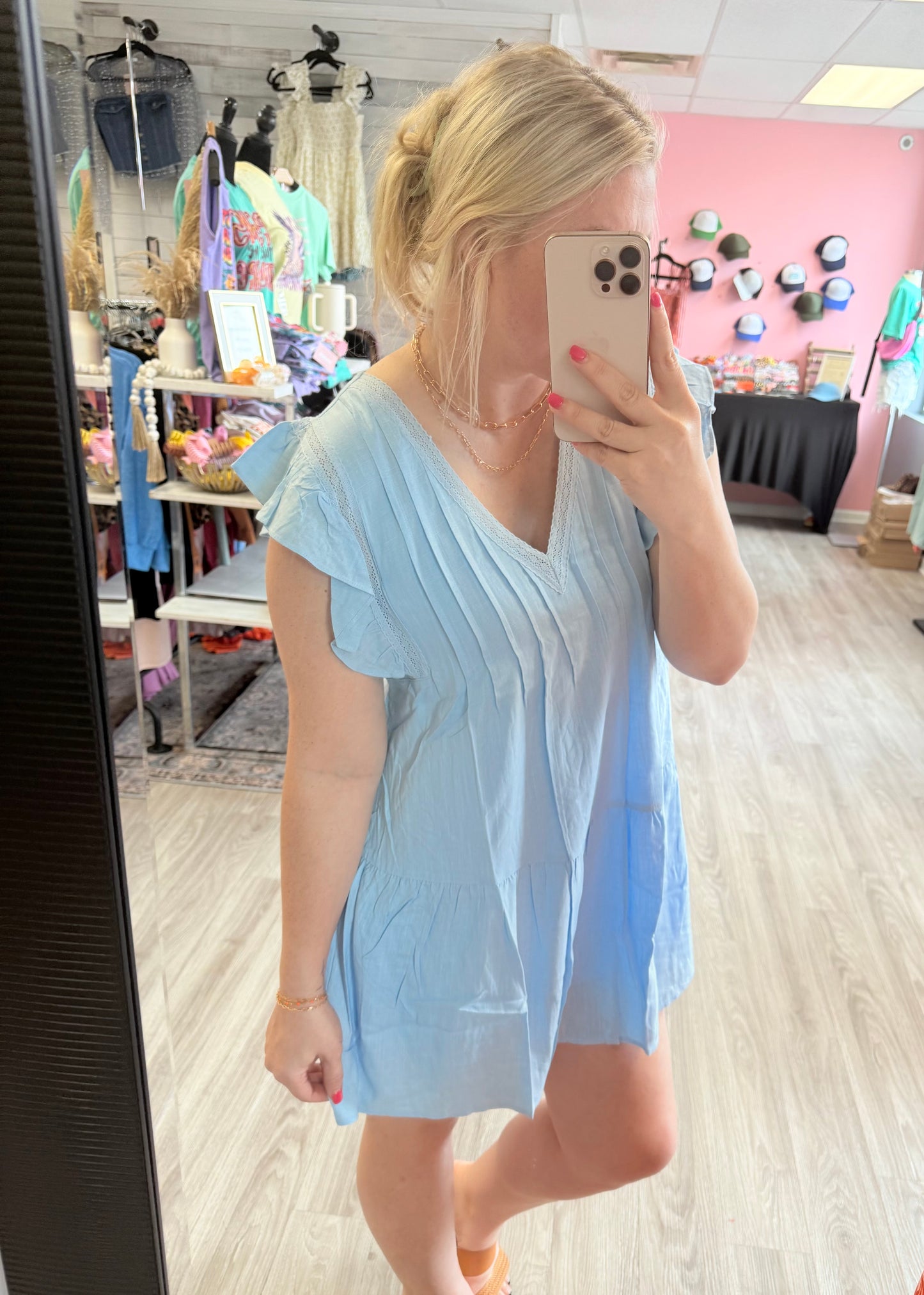 Flutter Sleeve Baby Doll Dress