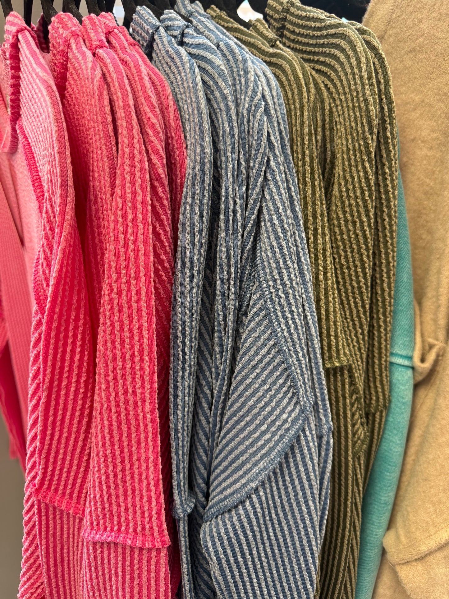 Split Hem Ribbed Top Curvy