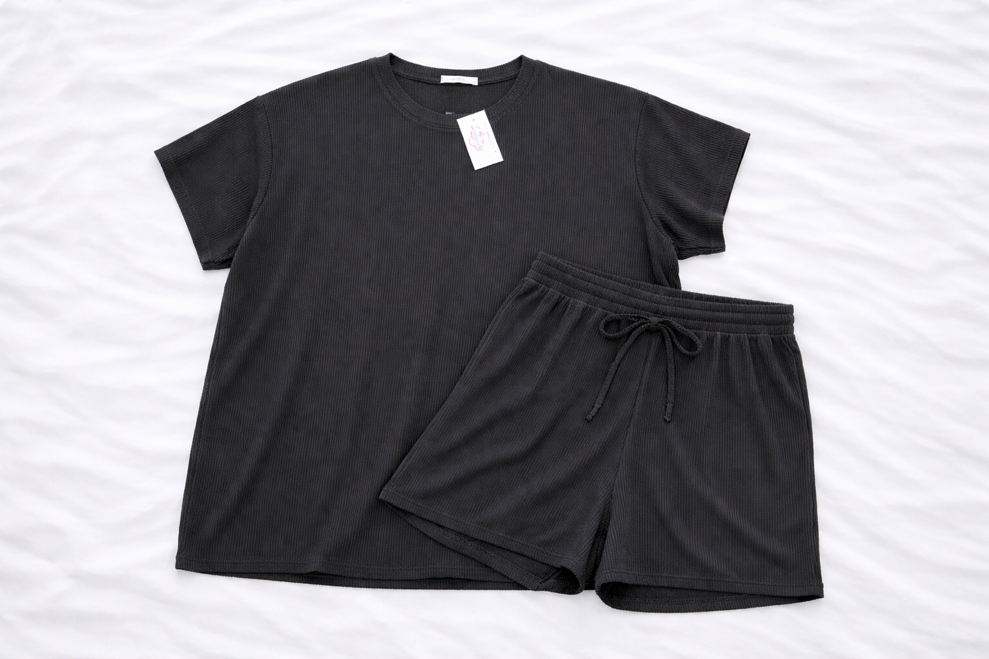 Black Comfort Club Curvy Set