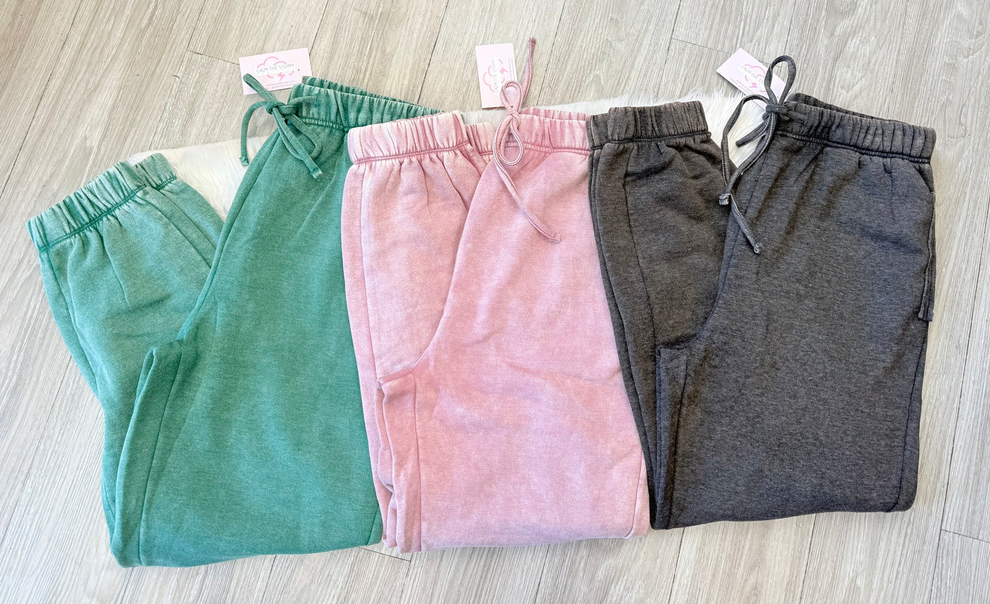 Curvy Acid Wash Joggers