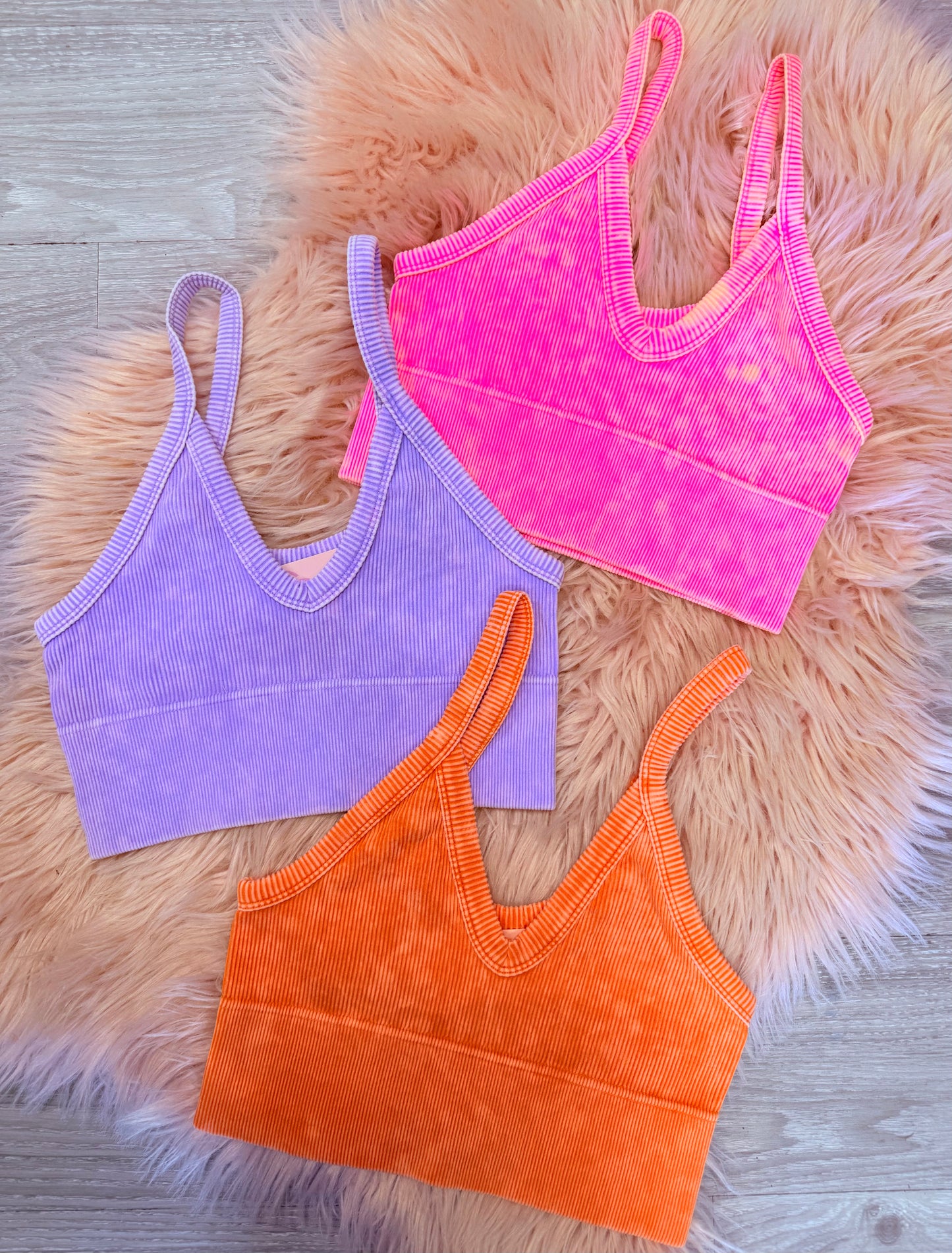 Ribbed V Neck Bralette