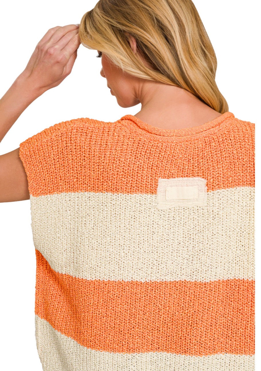 Creamsicle Striped Sweater