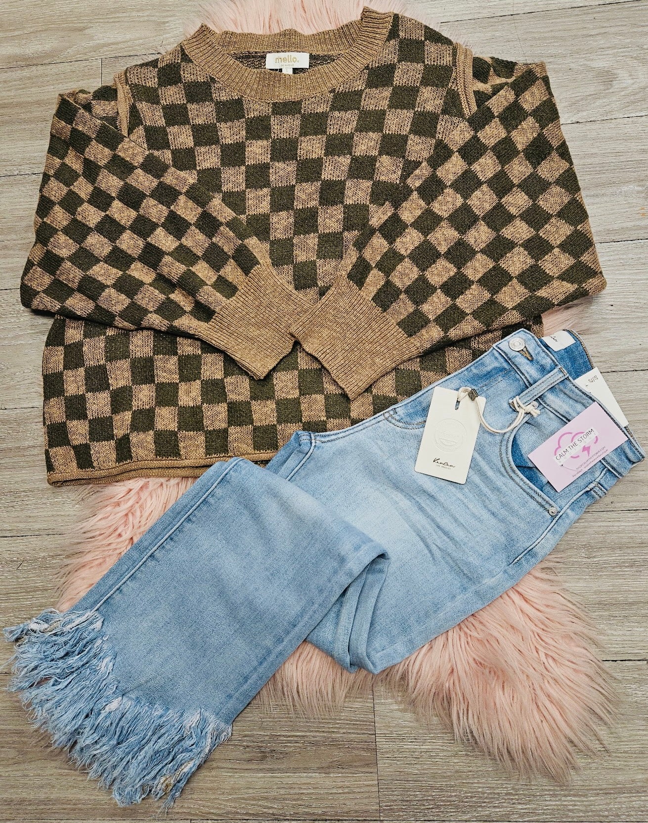 Checkered Babe Sweater