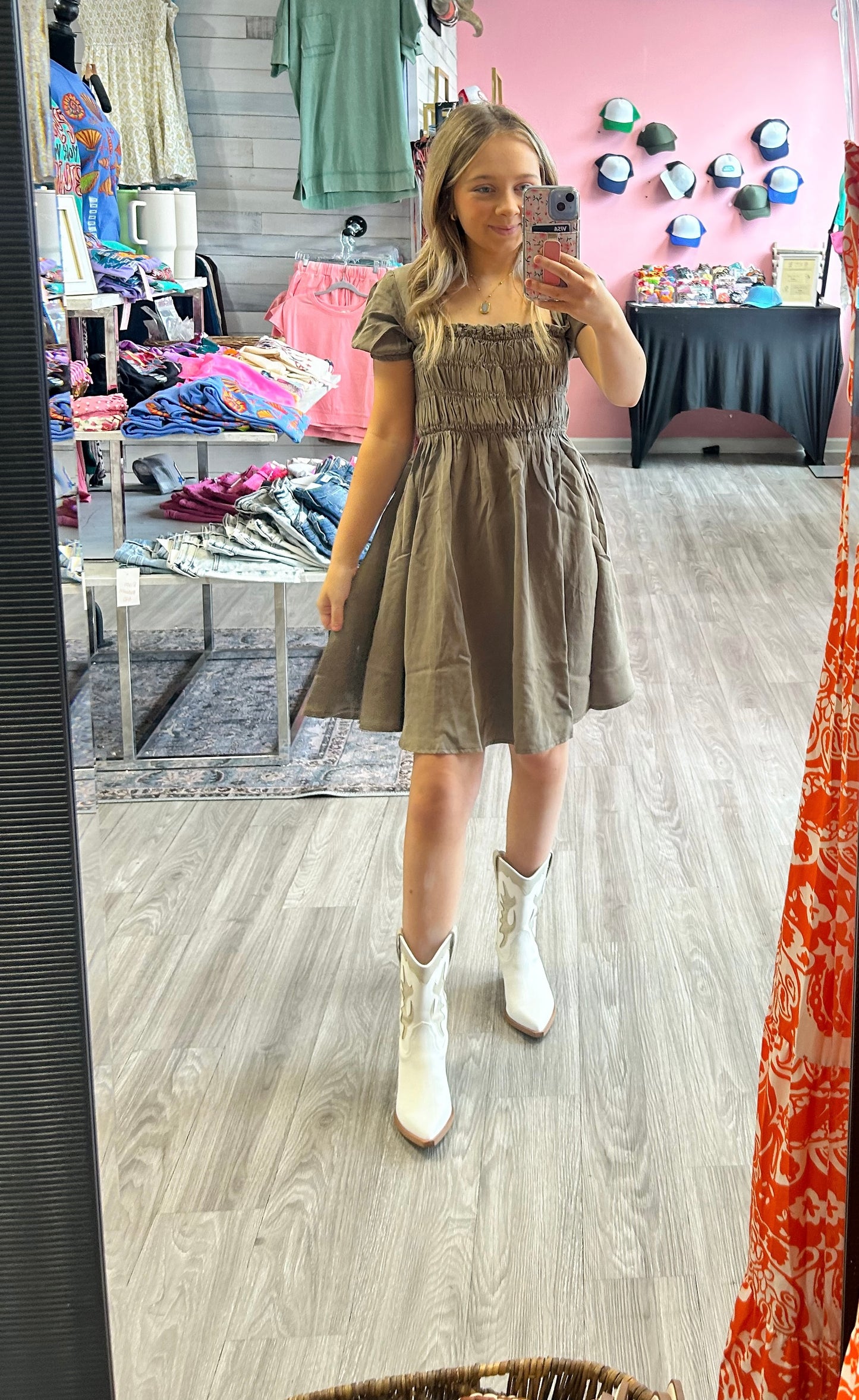 Chocolate Smocked Dress