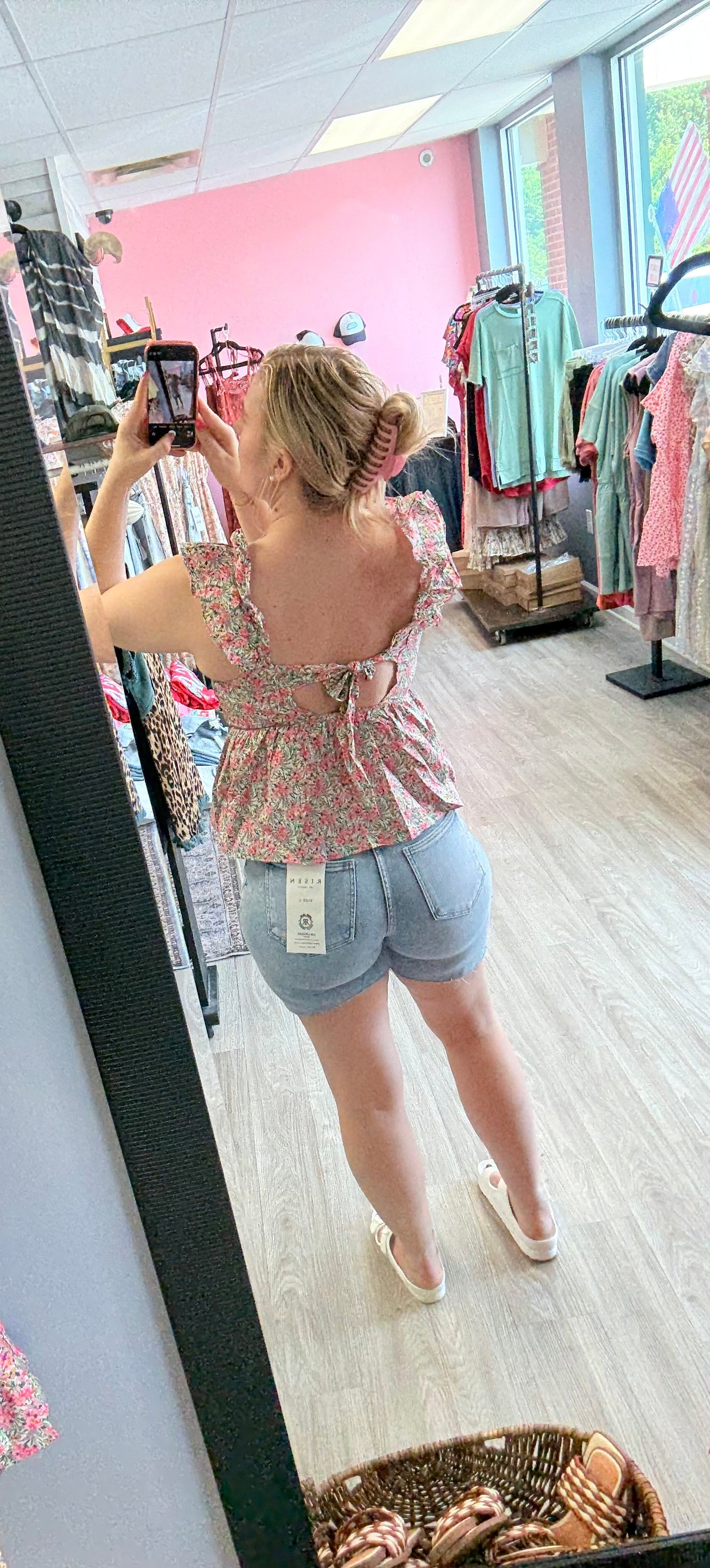 Floral Peplum Tank