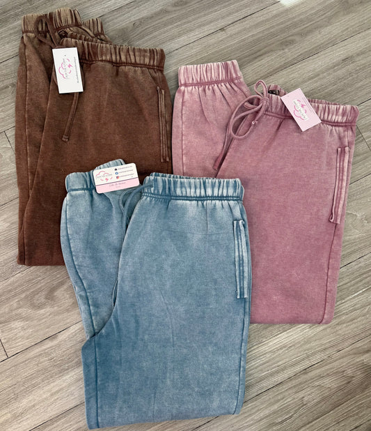 Curvy Mineral Wash Joggers