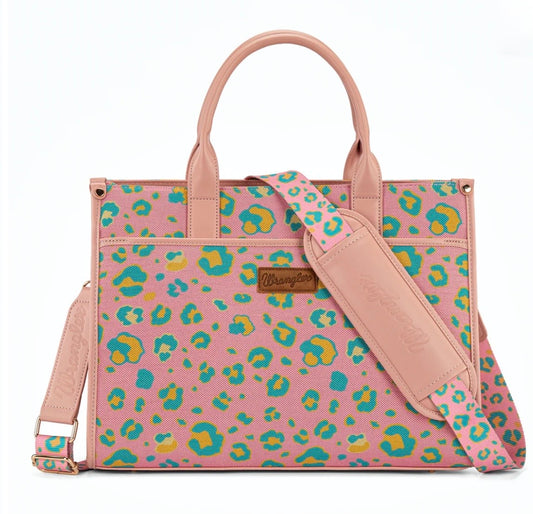 Pink Leopard Wrangler Tote