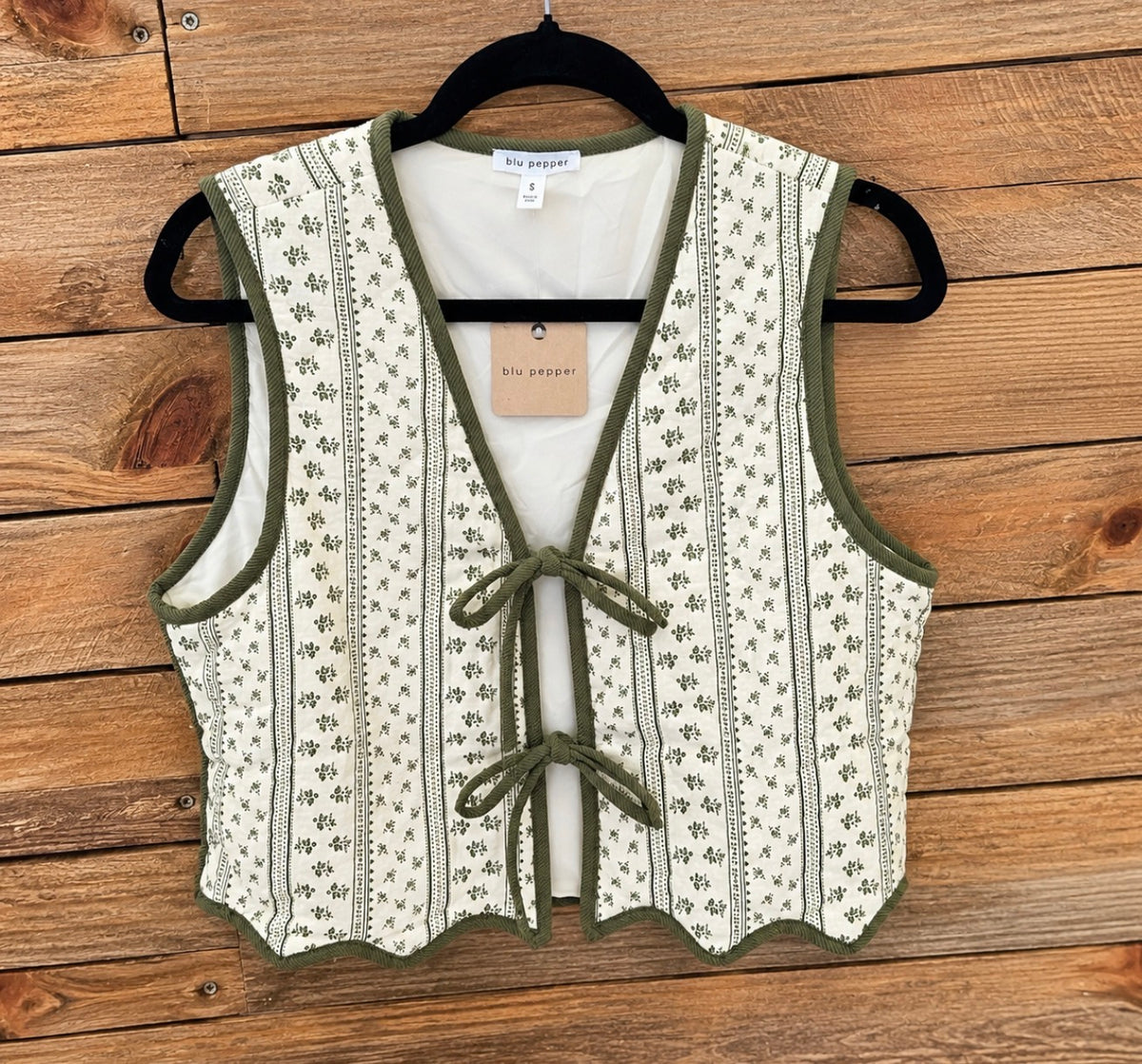 Quilted Tie Vest