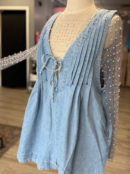 Pearl & Rhinestone Layering Top