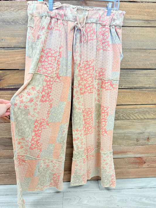 Curvy Dessert Bloom Patchwork Pants