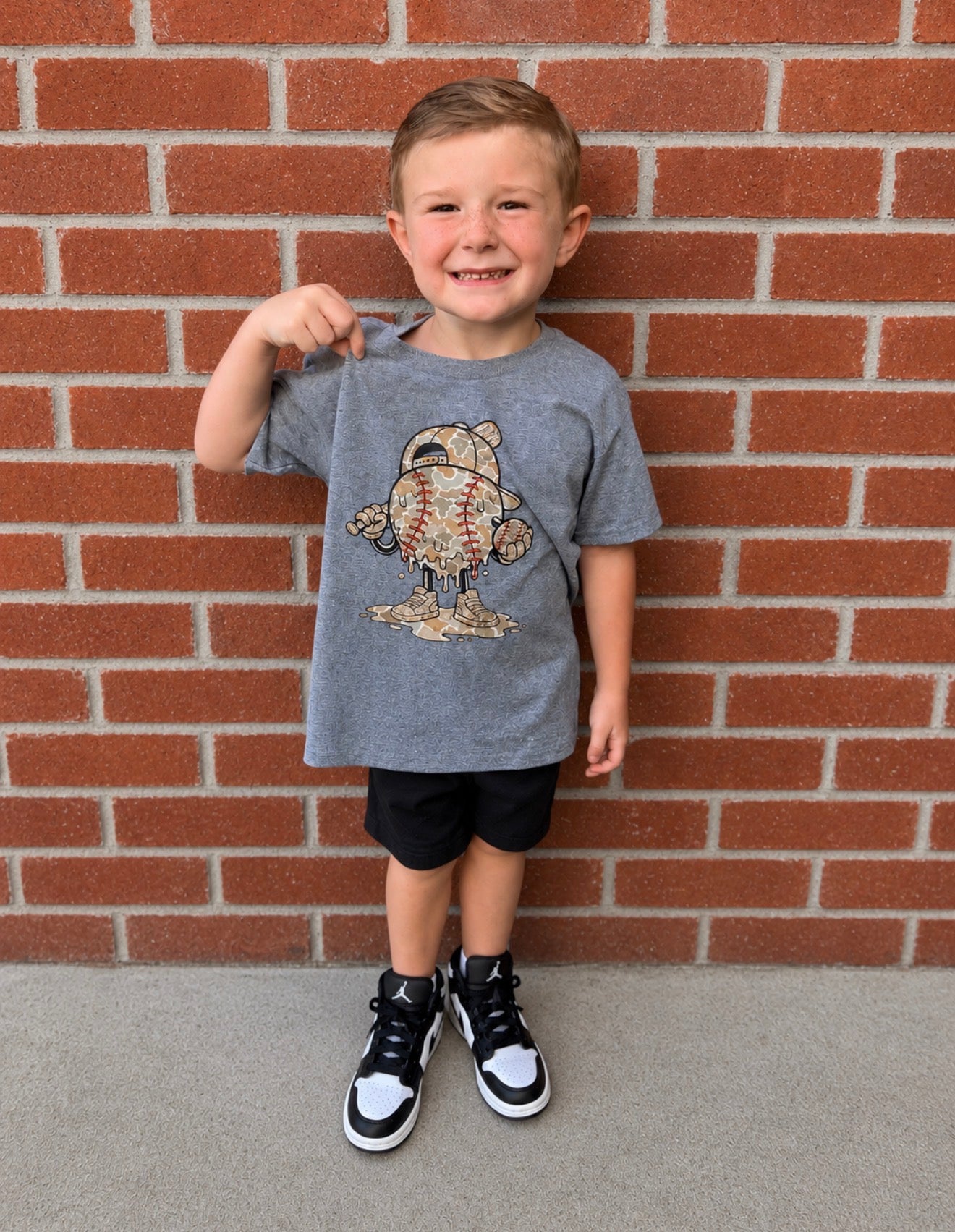 Boys Baseball Drip Tee
