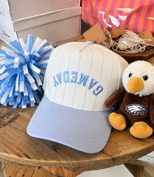 Embroidered Gameday Pin Stripe Hat