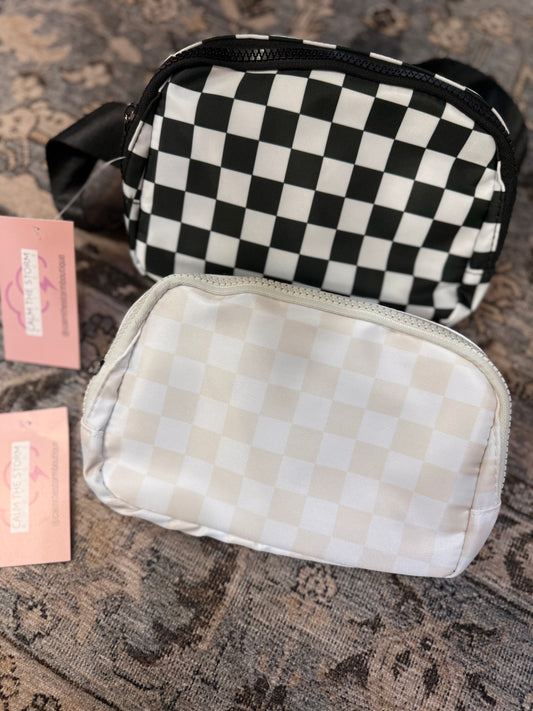 Checkered Belt Bag