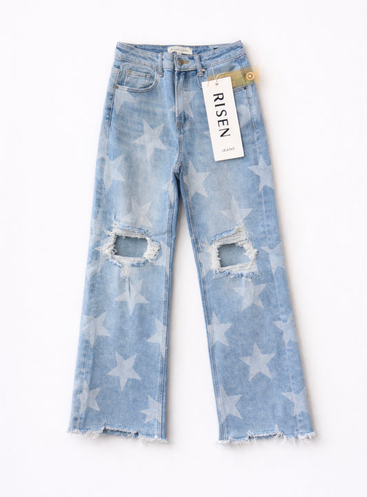 Risen Star Stretch Cropped Jeans