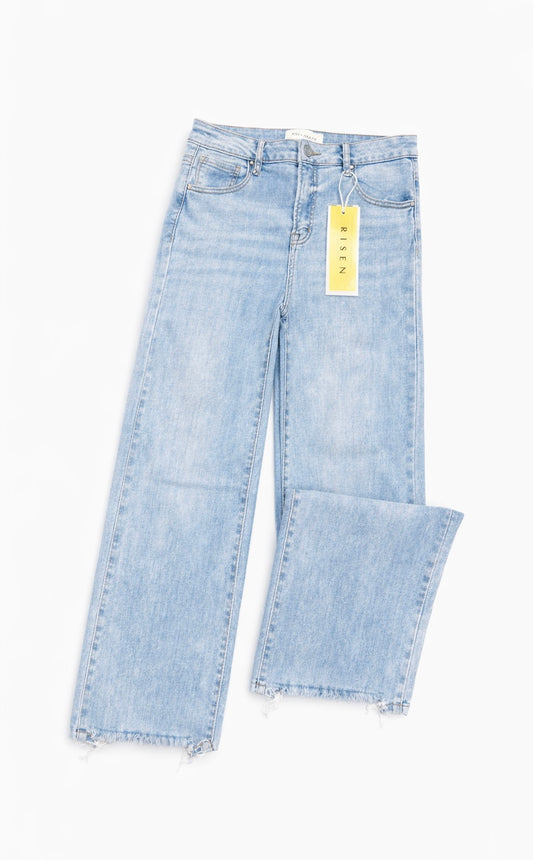 Risen Stretchy Wide Leg Jeans