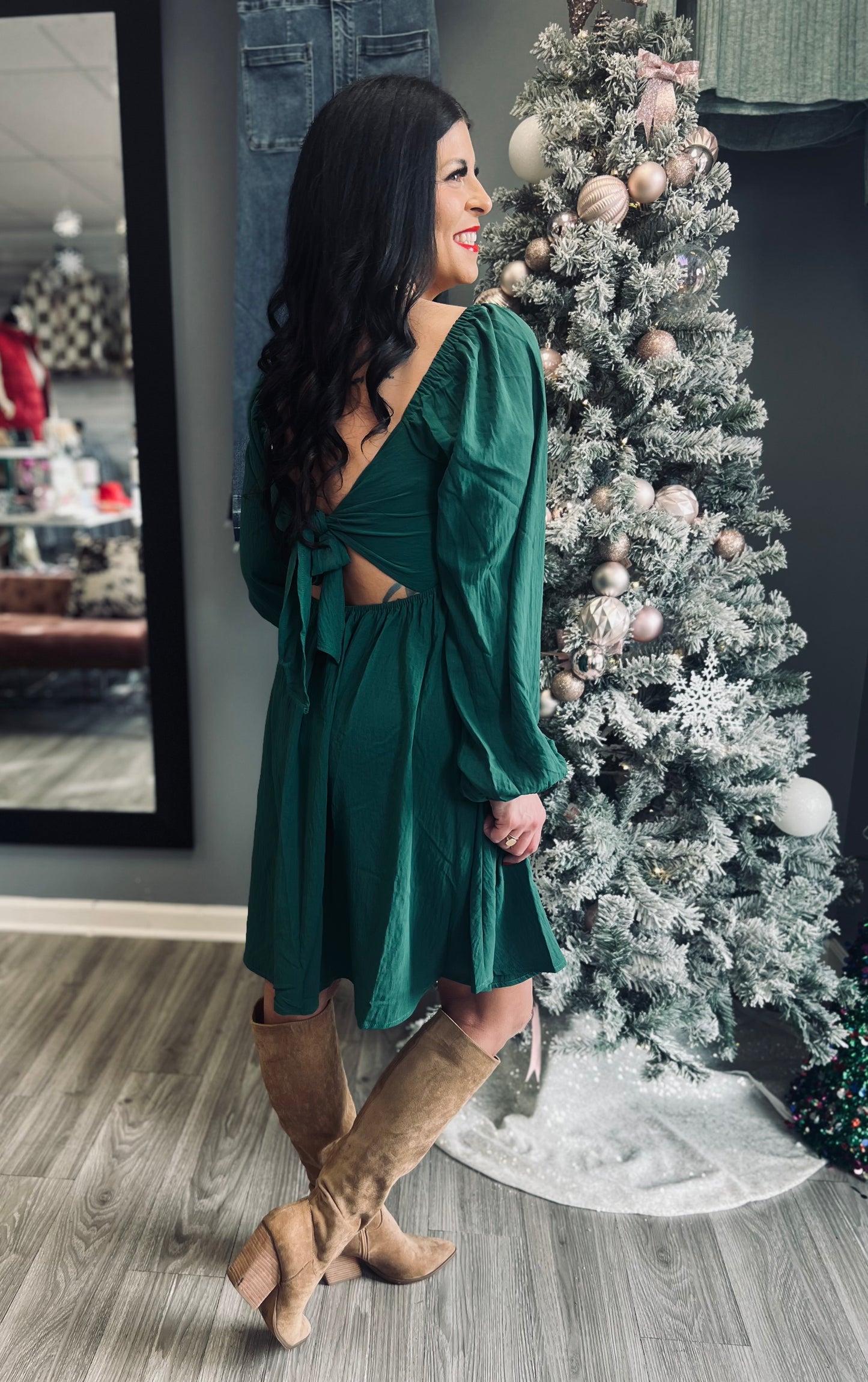 Smocked Evergreen Dress