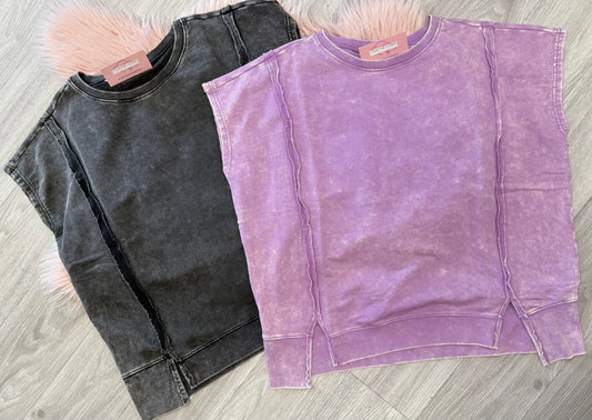 Oversized Split Hem Tee