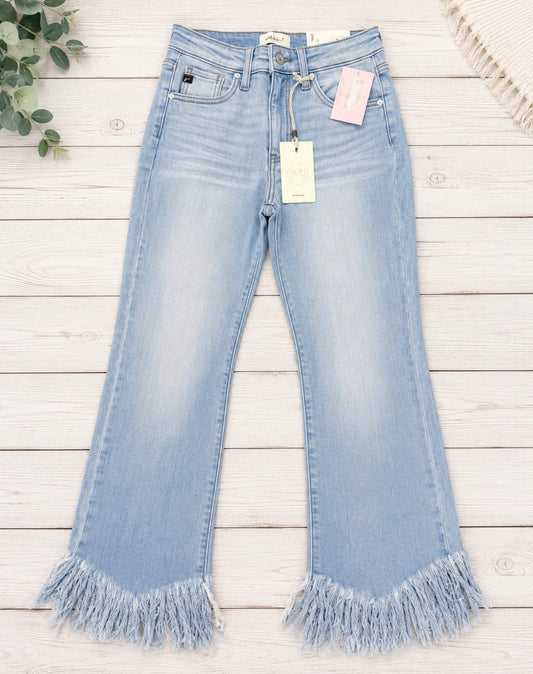 Kancan Stretchy Fringe Jeans