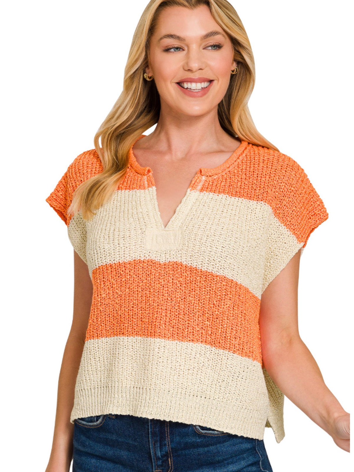 Creamsicle Striped Sweater