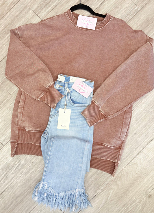 Brown Pocket Sweatshirt