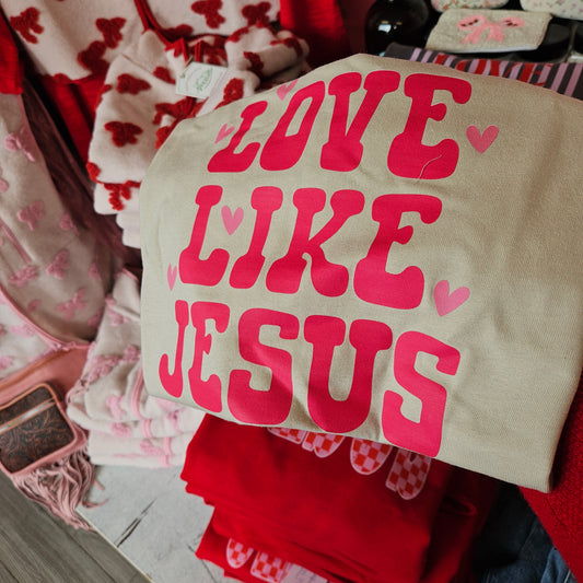 Love Like Jesus Sand Beige Tee