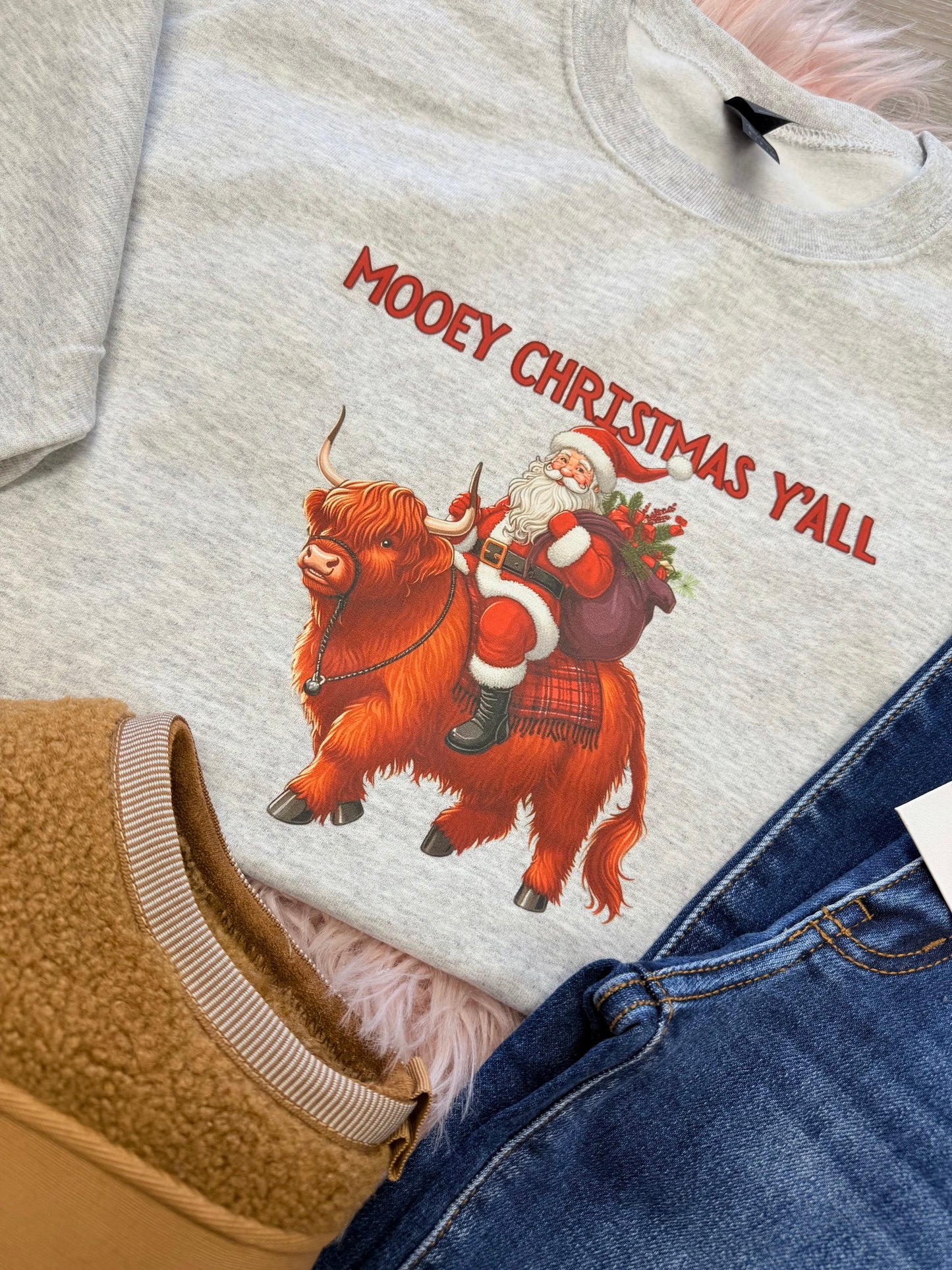 Mooey Christmas Y'all Crewneck