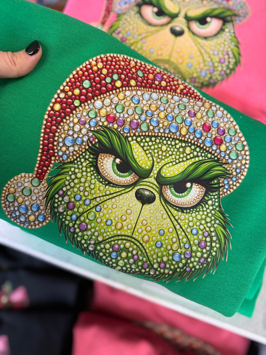 Grouchy Grinch Green Crewneck