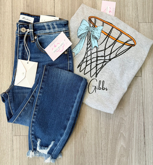 Gibbs Basketball Bow Tee