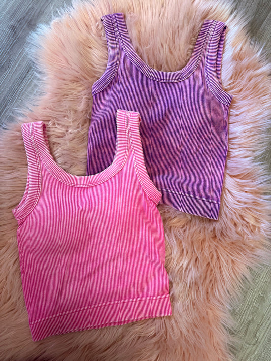 Ribbed Padded Tank