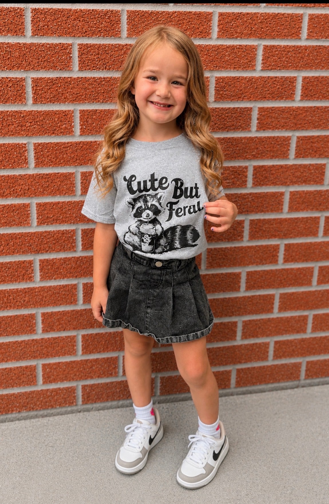 Girls Youth Cute but Feral Tee