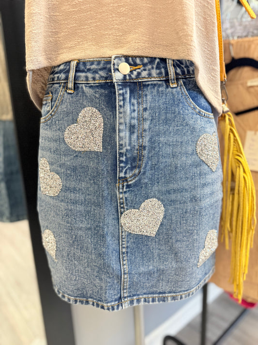 Heartbreaker Denim Mini Skirt