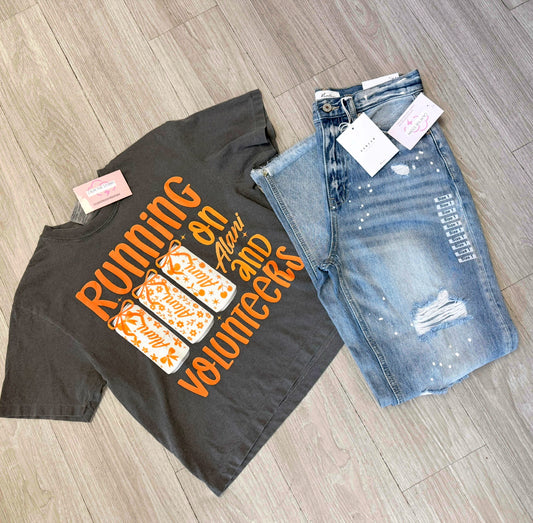 Running on Alanis & Volunteers Crop Tee