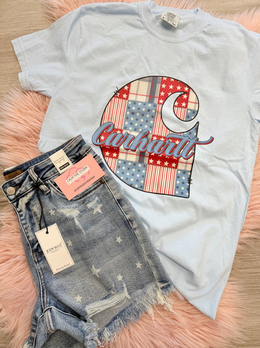 Patchwork USA tee