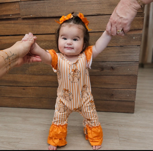 Pinstripe Smokey VOLS Romper