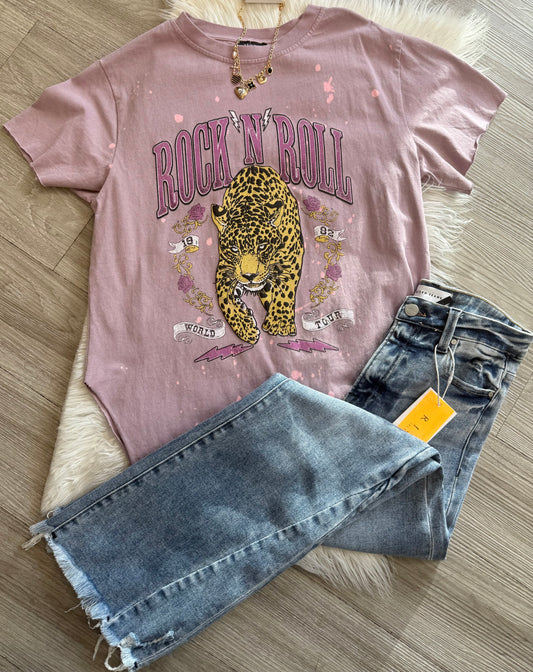 3D Distressed Rock N Roll Tee
