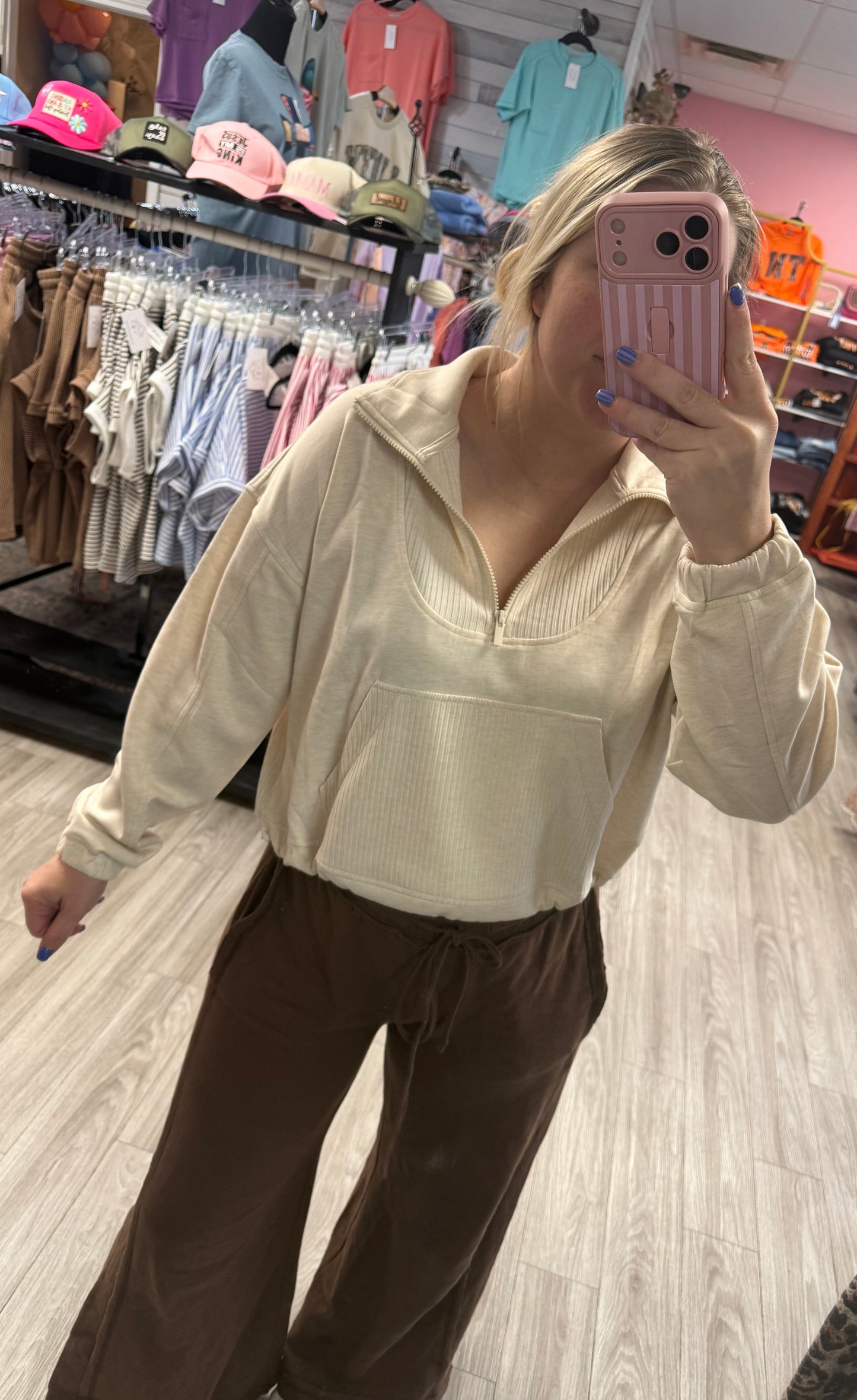 Collared Scuba Pullover
