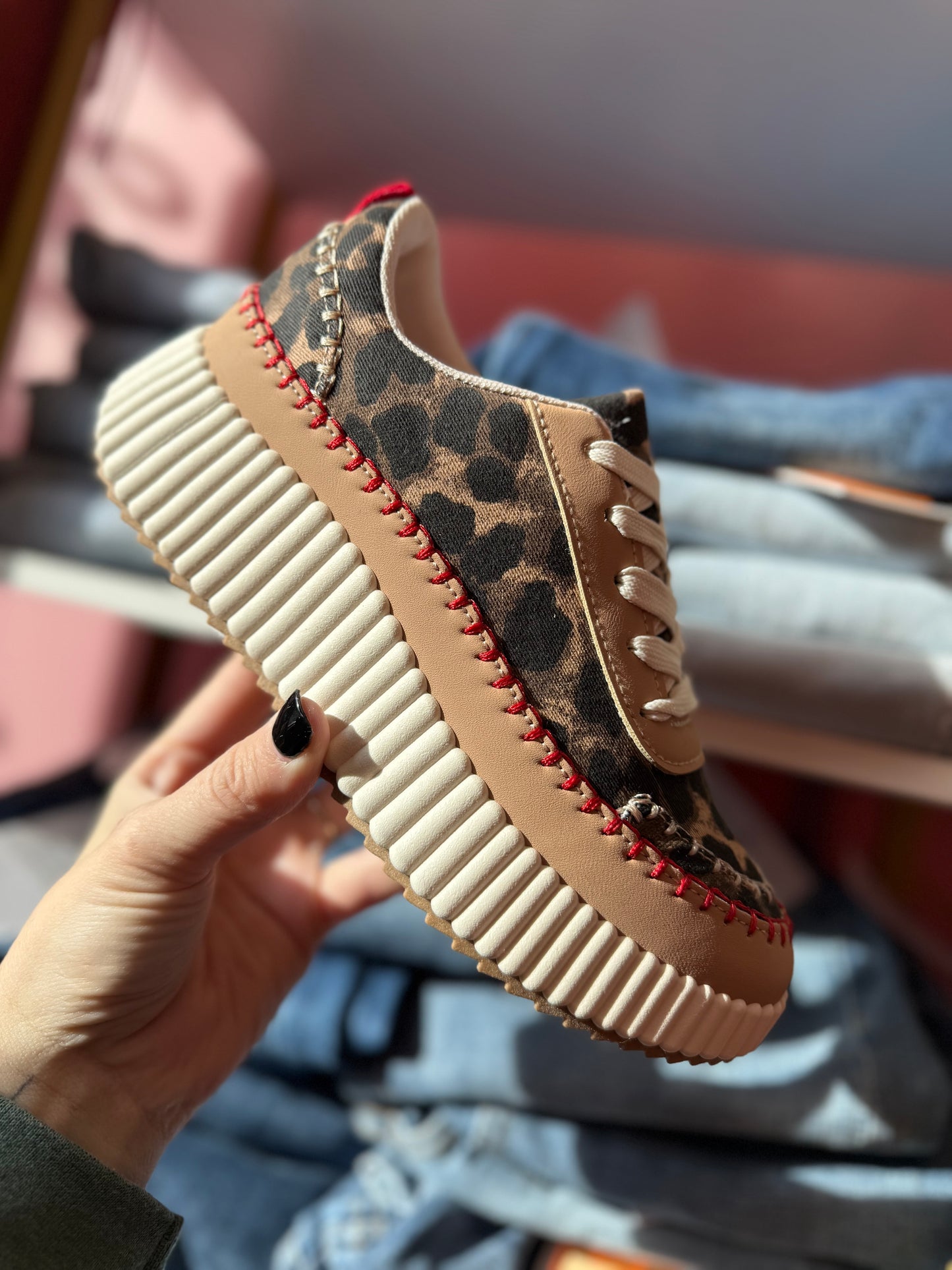 Leopard Platform Sneakers